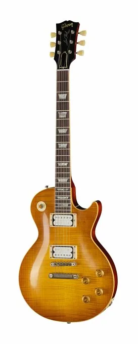 Gibson 59 LP Standard HPT Amber B #1 widziana od przodu