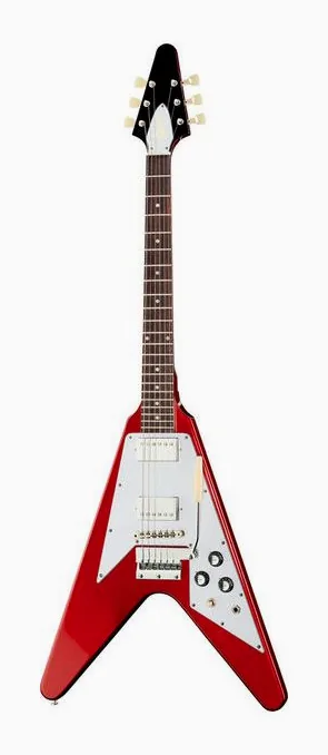 Gibson 67 Flying V Reissue Vibrola z bliska od przodu