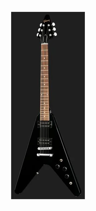 Gibson 80s Flying V Ebony, korpus i lakier z bliska