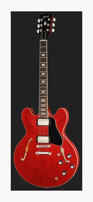 Gibson ES-335 Figured 60s Cherry sfotografowana frontalnie