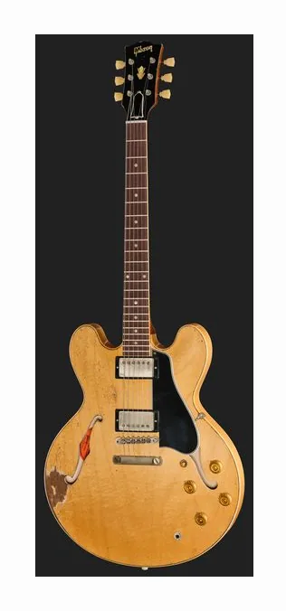 Gibson 1964 ES-335 Reissue CH VOS LH, przetworniki i gałki regulacji