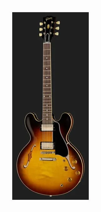 Gibson 1964 ES-335 Brunswick Haw Bl, prog zerowy i pierwsze pozycje na gryfie