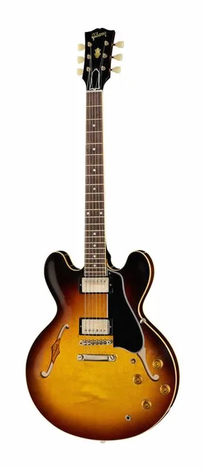 Gibson 1964 ES-335 Brunswick Haw Bl sfotografowana frontalnie