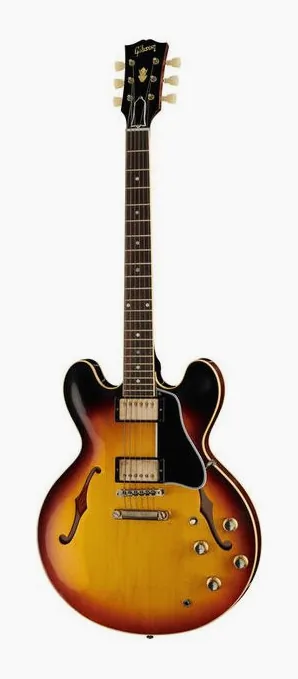Gibson 1961 ES-335 Reissue 60s CH VOS z bliska od przodu