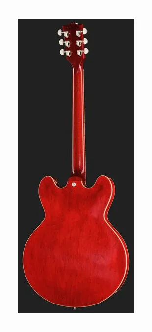 Gibson ES-335 Dot 60s Cherry z bliska od przodu
