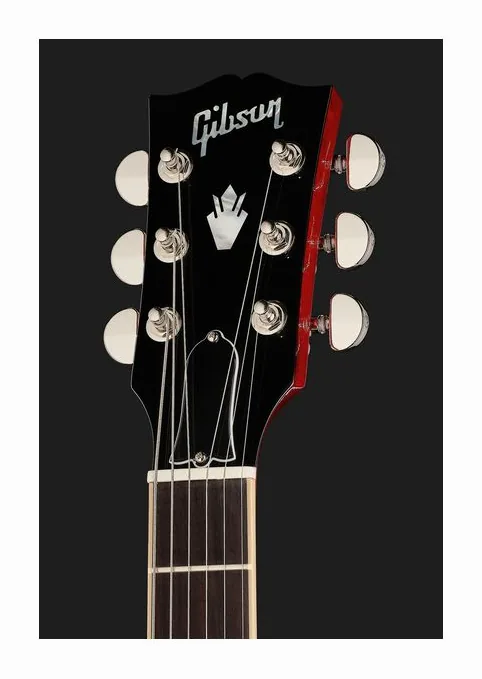Gibson ES-335 50s Ebony z bliska od przodu