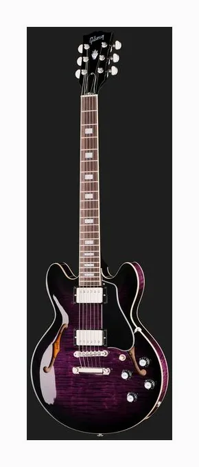 Gibson ES-339 Figured D Purple Burst, profil boczny korpusu