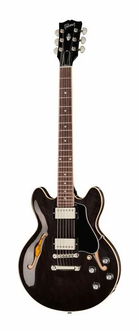 Gibson ES-339 Trans Ebony widziana od przodu