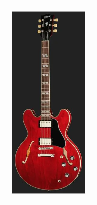 Gibson ES-345 Vintage Burst sfotografowana frontalnie