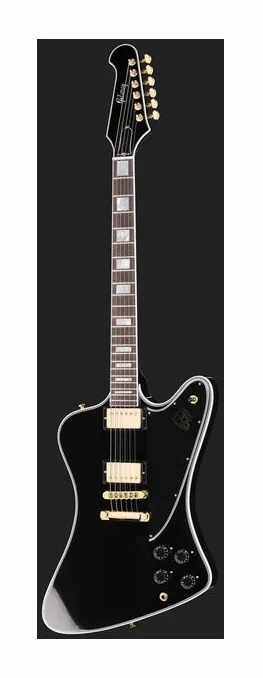 Gibson Firebird Custom Ebony, główka z kluczami i logo