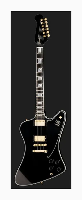 Gibson Firebird Custom Ebony sfotografowana frontalnie