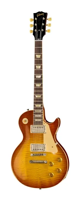 Gibson Les Paul 58 Lemon Burst LA sfotografowana frontalnie