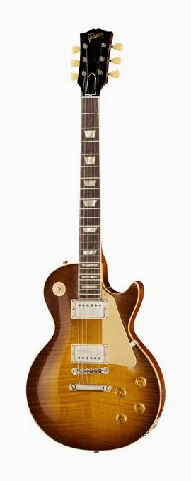 Gibson Les Paul 57 Goldtop UHA sfotografowana frontalnie
