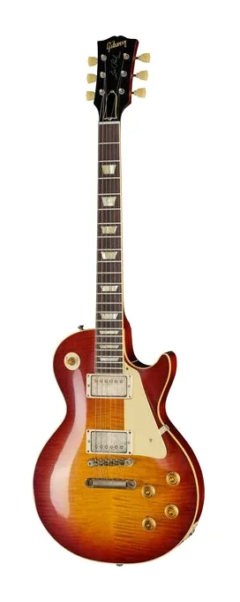 Gibson Les Paul Standard 50s Cl.White ujęta od przodu na neutralnym tle