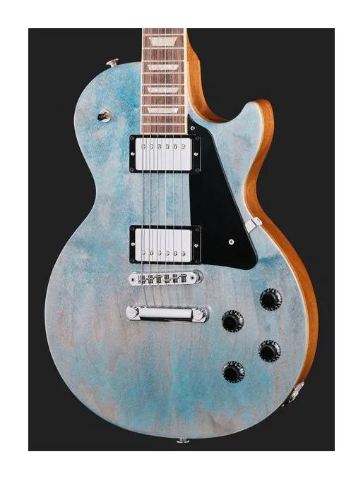 Gibson Les Paul Studio Faded Ocean Bl, prog zerowy i pierwsze pozycje na gryfie