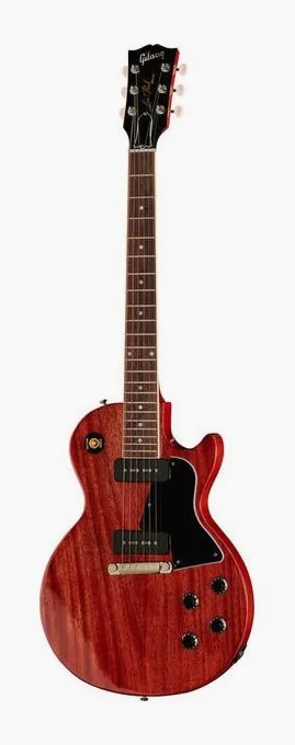 Gibson Les Paul 57 Goldtop VOS ujęta od przodu na neutralnym tle
