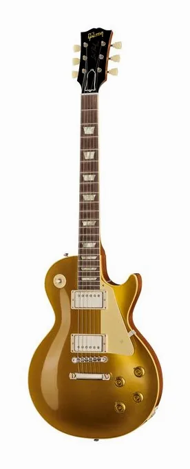 Gibson Les Paul 58 Lemon Burst VOS ujęta od przodu na neutralnym tle