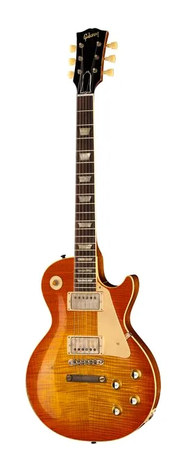Gibson Les Paul Custom EB LH ujęta od przodu na neutralnym tle