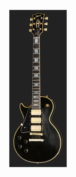 Gibson LP 57 Custom 3PU VOS LH, główka z kluczami i logo