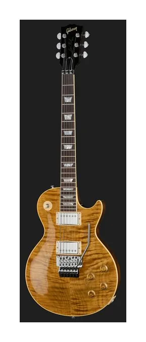 Gibson LP Axcess Figured FR DC Rust, główka z kluczami i logo