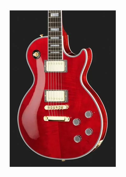 Gibson LP Custom HPT Trans Wine Red#1, profil boczny korpusu