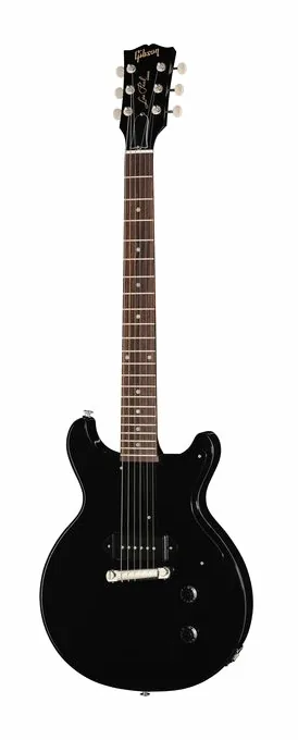 Gibson LP Junior Double Cut Ebony sfotografowana frontalnie