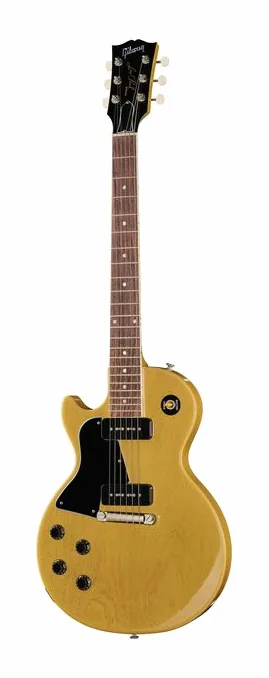 Gibson LP Special SC TV Yellow LH sfotografowana frontalnie