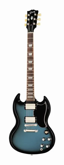 Gibson SG ´61 Standard Pelham Blue sfotografowana frontalnie