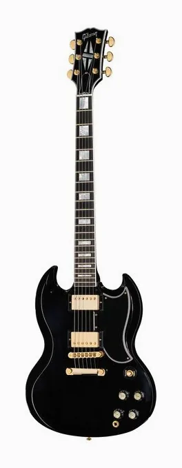 Gibson SG Custom EB GH ujęta od przodu na neutralnym tle