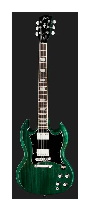 Gibson SG Standard HC ujęta od przodu na neutralnym tle