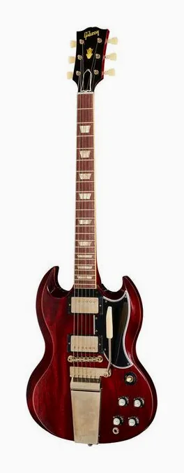 Gibson SG Standard Pelham Blue B. ujęta od przodu na neutralnym tle
