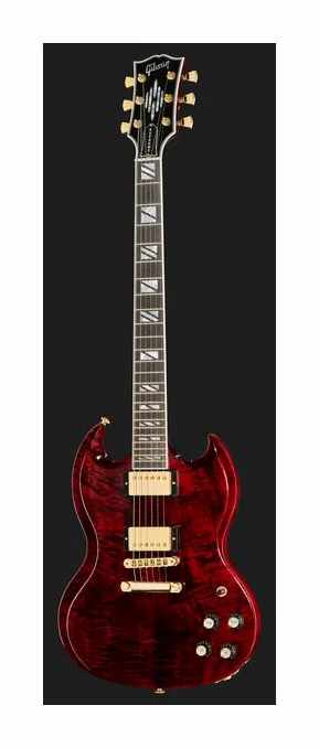 Gibson SG Supreme Wine Red, linie korpusu z góry