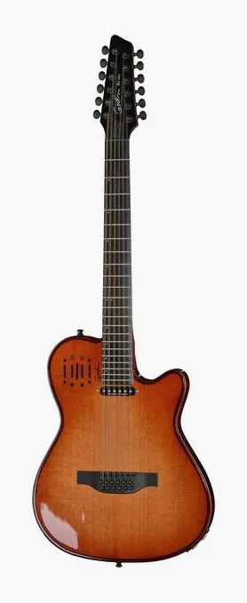 Godin A12 Ultra Dlx Lightburst sfotografowana frontalnie