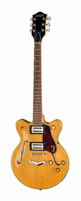Gretsch G2655 STRML CB JR DC VLAMB ujęta od przodu na neutralnym tle