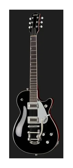 Gretsch G5230T Electromatic Jet FT BLK, główka z kluczami i logo