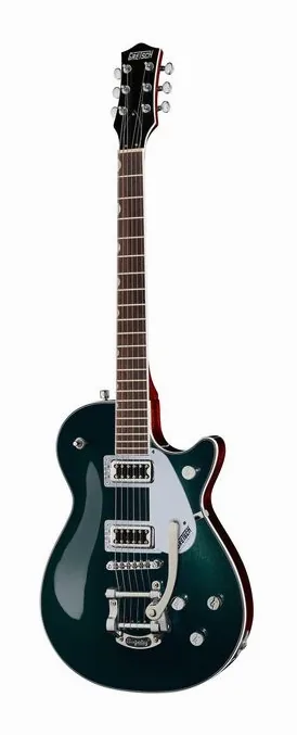 Gretsch G5230T Elmtc. Jet SC Bgsby CG ujęta od przodu na neutralnym tle