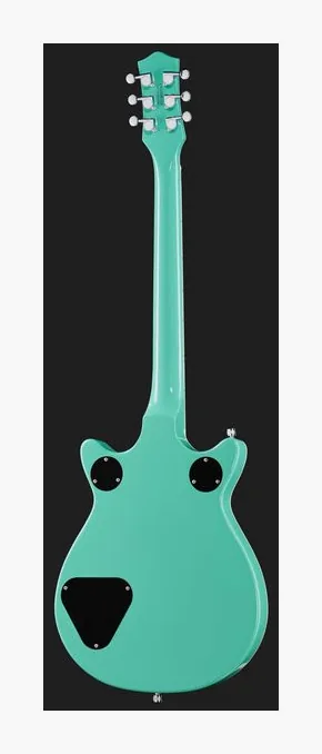 Gretsch G5232T EMTC Double Jet CGRN, główka z kluczami i logo