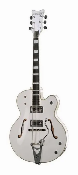 Gretsch G7593T Billy Duffy Falcon ujęta od przodu na neutralnym tle