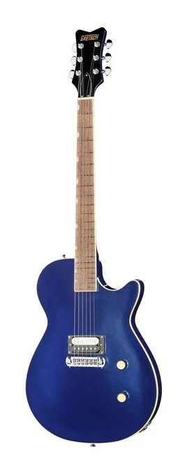 Gretsch STRML JET 1PU MD BLU ujęta od przodu na neutralnym tle