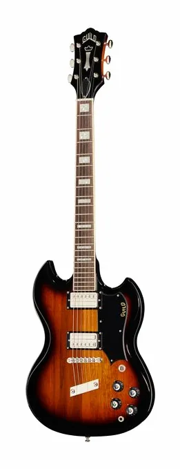 Guild Polara Deluxe Vintage Sunburst sfotografowana frontalnie