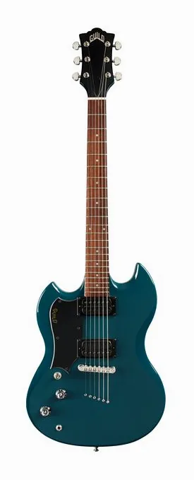 Guild Polara LH Blue Steel z bliska od przodu