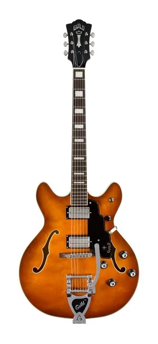Guild Starfire Deluxe DC GVT HB, gryf i podstrunnica z boku