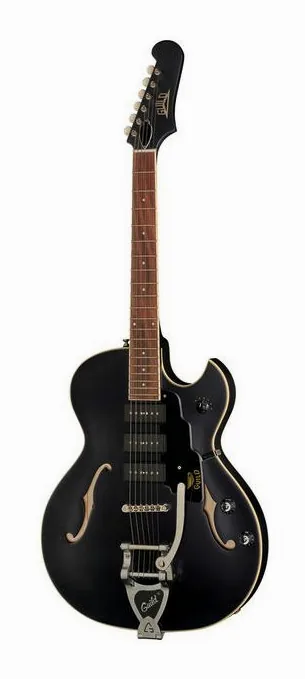 Guild Starfire I Jet 90 Satin Black z bliska od przodu
