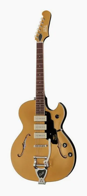 Guild Starfire I Jet 90 Gold Top ujęta od przodu na neutralnym tle