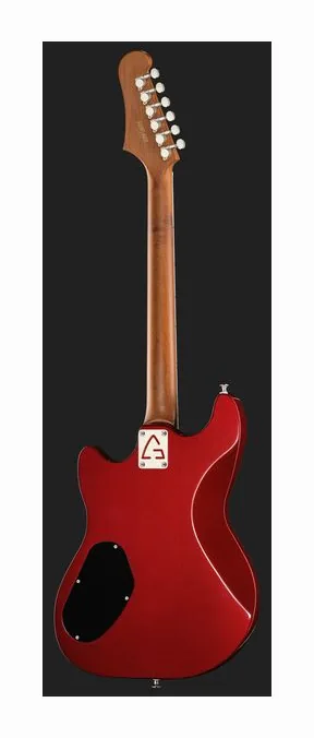 Guild Surfliner Deluxe Scarlett Red, gryf i podstrunnica z boku