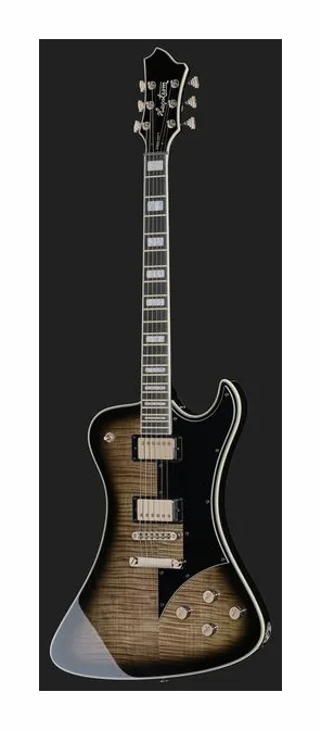 Hagstrom Fantomen Cosmic Black Burst, korpus i lakier z bliska