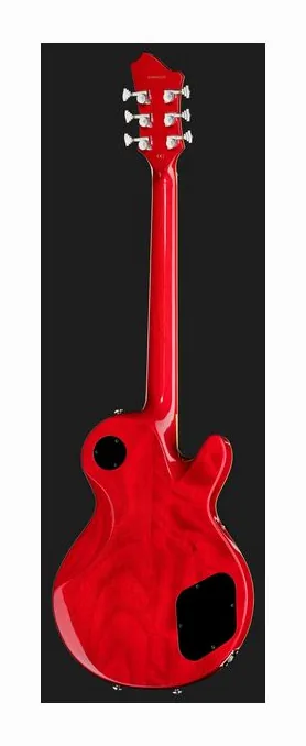 Hagstrom Super Swede Crimson Flame LH, gryf i podstrunnica z boku