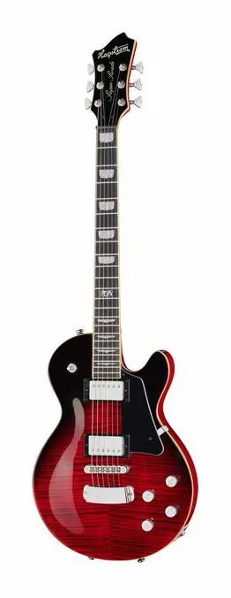 Hagstrom Super Swede Crimson Flame widziana od przodu