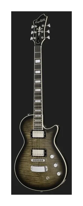 Hagstrom Ultra Max Black Satin z bliska od przodu