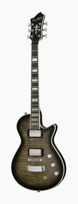 Hagstrom Ultra Max Cosmic Blackburst ujęta od przodu na neutralnym tle